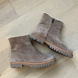 Women's Vince Frances Suede Shearling Boots